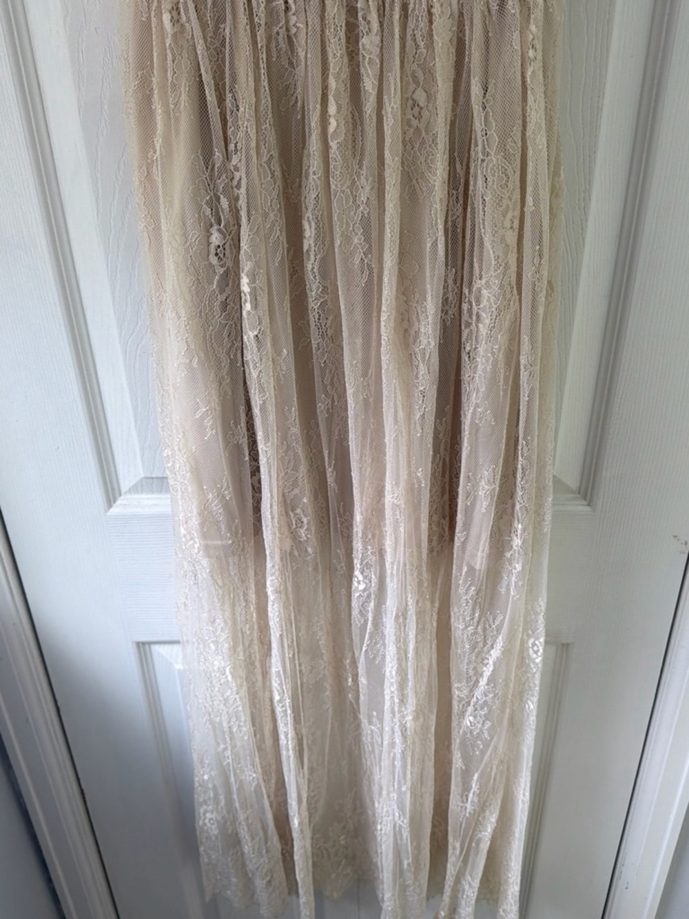 Wishlist Sheer Lace Maxi Dress in Ivory - Picture 6 of 6